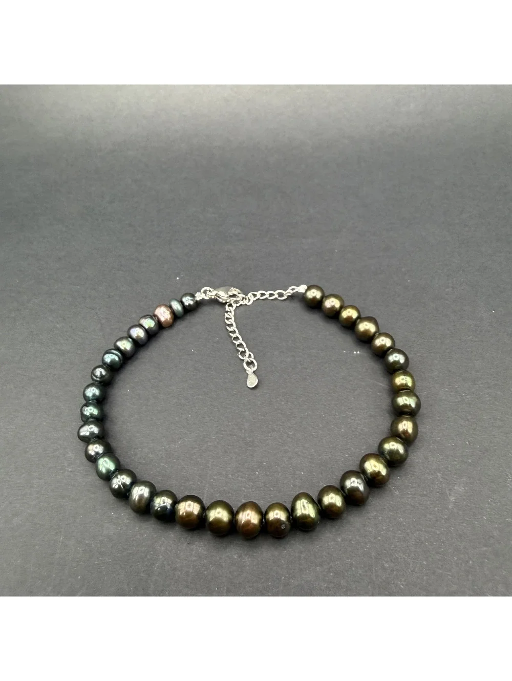 candy+clover oil slick natural pearl bracelet